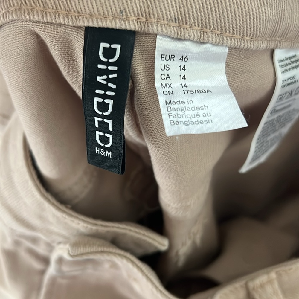 H&M Tan Chinos Versatile Cotton Blend - Picture 3 of 3